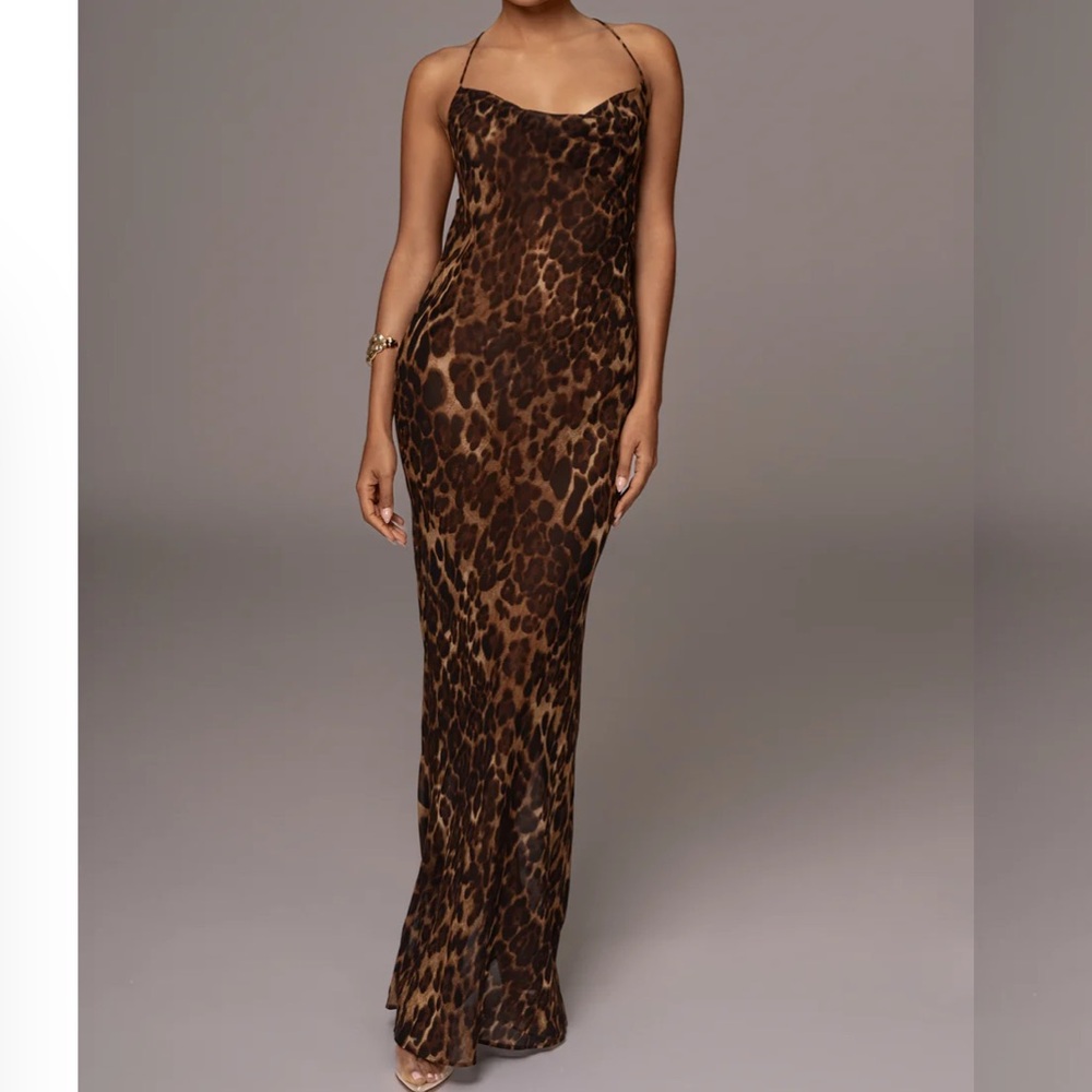 JLUXLABEL Leopard Print Maxi Dress